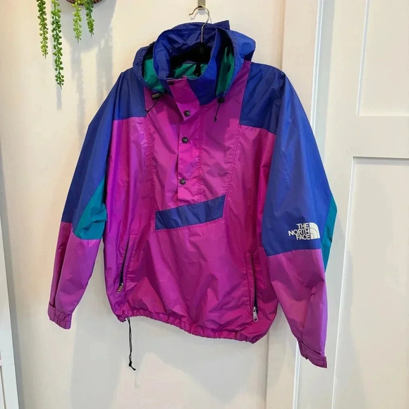 VINTAGE THE NORTH FACE PULLOVER WINDBREAKER JACKET 1990S SIZE MEDIUM MADE IN USA - Picture 2 of 14